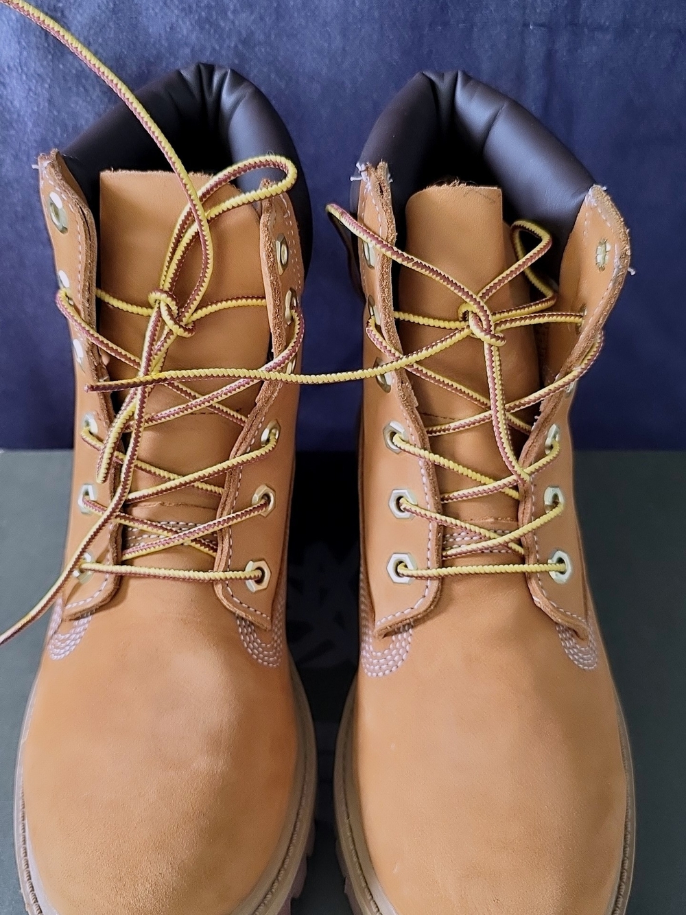Timberland Junior 6in Premium Wheat Nubuck Boots - Wheat